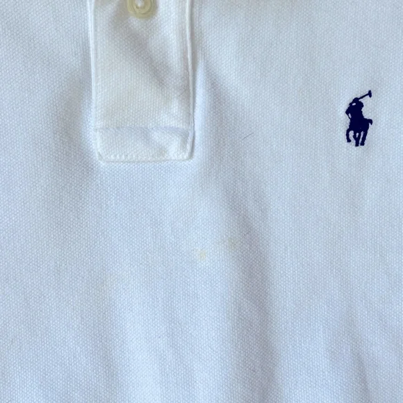 Ralph Lauren Boys White Polo Size 14/16 - Picture 4 of 5